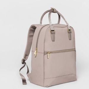 Like-New Open Story Commuter Laptop Backpack Perfect for Travel in Taupe
